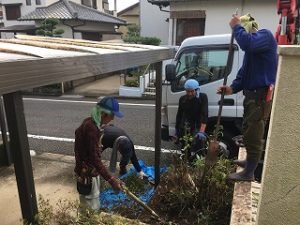 写真：作業中